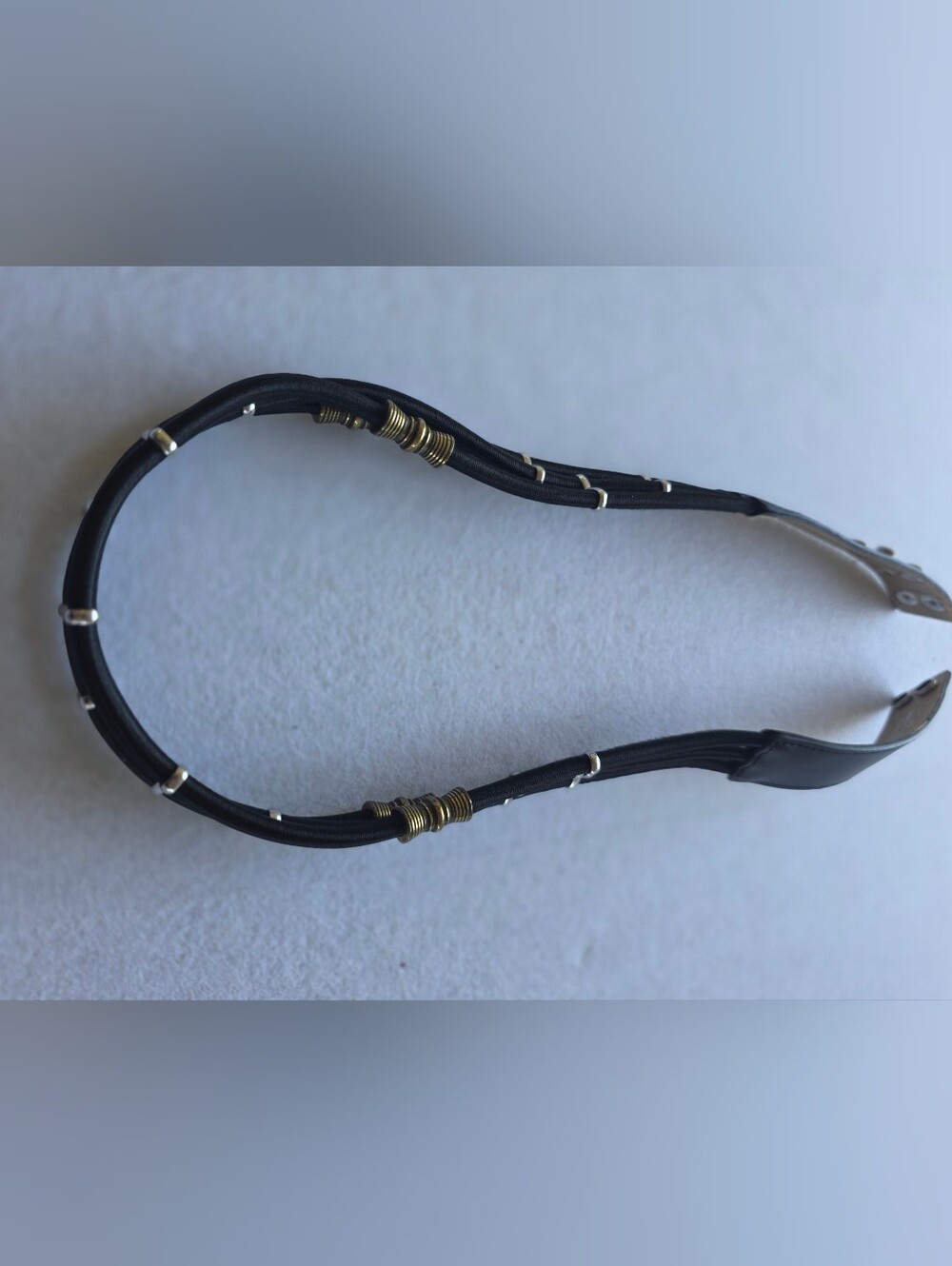 Women’s Black Multi Stand Belt with Beaded Accents